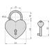 Basi Heart Lock Piros szerelemlakat B00060703